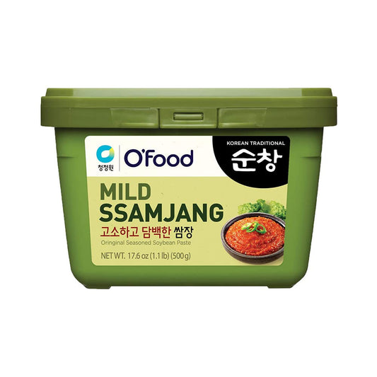 O'Food Ssamjang, Korean Mild Seasoned Soybean Paste Sauce, Perfect for Rice, Noodles, Fresh Vegetables and Meat, Savory and Flavorful (1.1lb)